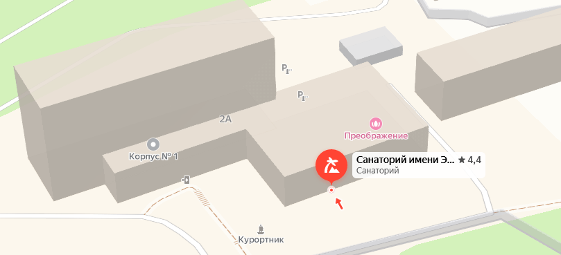 Санаторий «им. Эрнста Тельмана» на карте 