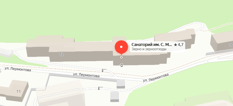 Санаторий «им. С.М. Кирова» на карте 