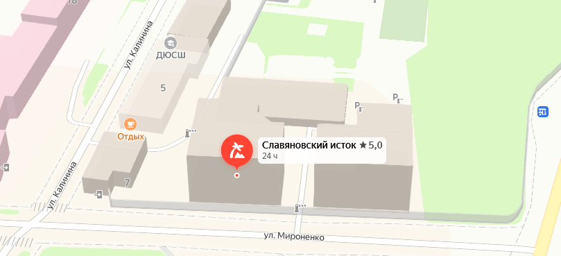 Санаторий «Славяновский Исток» на карте 