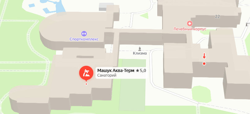 Санаторий «Машук Аква-Терм» на карте 