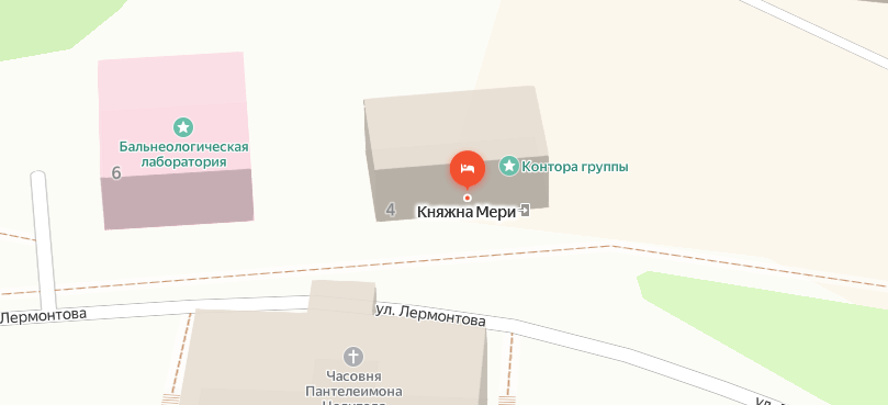 Пансионат «Княжна Мери» на карте 