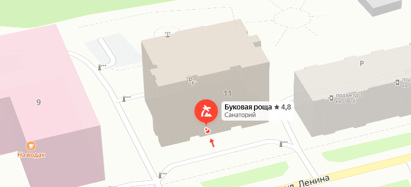 Санаторий «Буковая Роща» на карте 